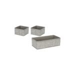Set of 3 Fabric Foldable Storage Bins, Stylish, Sturdy, Space-Saving and Collapsible Organizers for Home, Office, and Closet - Image 4