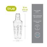 True Maraca 16 oz Cocktail Shaker with Built In Strainer with 7 Printed Classic Cocktail Recipes for Game Nights, BBQ, House Party, Home Bar Gifts - Image 4