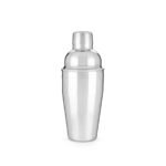 True Contour Cocktail Shaker, 12 oz Stainless Steel Cobbler Shaker With Cap And Strainer - Drink Shakers for Cocktails and Liquor, Silver