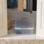 IRIS 40qt Underbed Plastic Storage Container with Lid Clear: Stackable, Transparent, Built-In Handles - Image 4