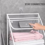 Alilang Clear Hanging Wall Storage Bag with Snap Flap Hook Bathroom Organizer - White - Image 3