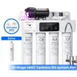 Waterdrop - WD-T4-A Alkaline pH+ Reverse Osmosis Water Filter, extra RT-RO Filter - White