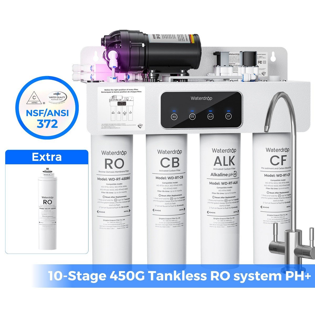 GUEST_5a13734b-af4c-4b41-a826-d4339fa0fe7b.jpg Waterdrop - WD-T4-A Alkaline pH+ Reverse Osmosis Water Filter, extra RT-RO Filter - White - Image 1