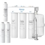 Waterdrop T3-T, No Power Needed, Remineralization 7-Stage Reverse Osmosis Water Filter, EXTRA 2 RT-CF，1 RT-CBM Filters - White