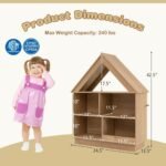 BALHAM TRADE-5-Cubby Toy Storage Organizer for Playroom Classroom Nursery Daycare Ideal Natural 4.5"D x 13.5"W x 42.5"H - Image 3
