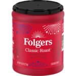 Folgers Classic Medium Roast Ground Coffee, Limited- Edition Canister For America's 250th Anniversary - 9.6oz