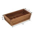 HomeRoots 12" Brown Solid Wood Organizing Box - Image 3