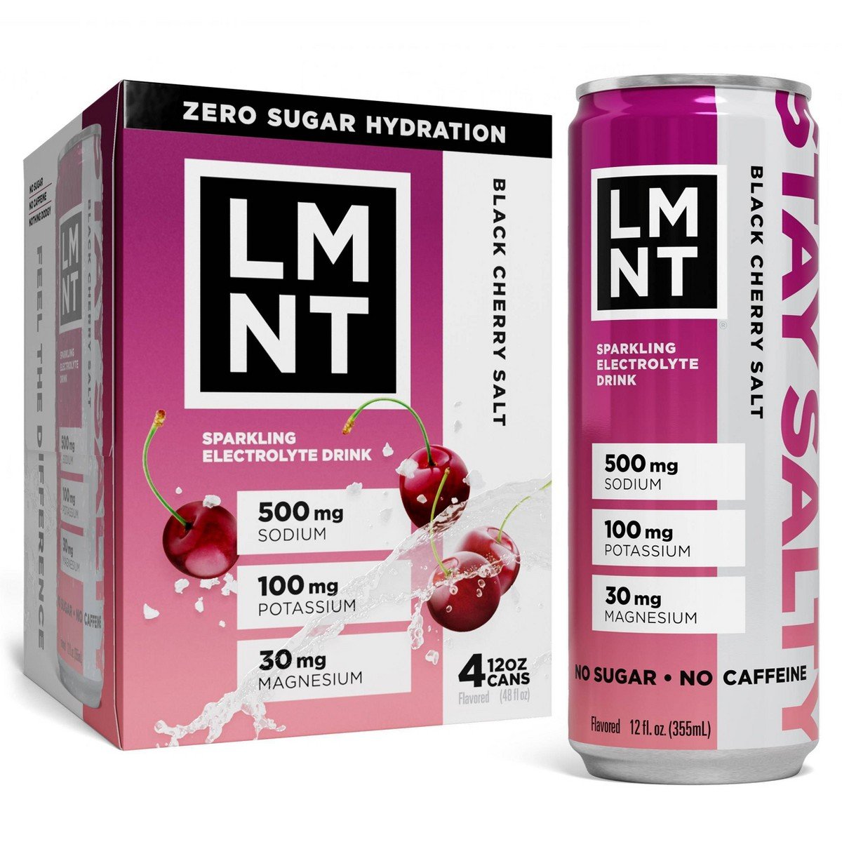GUEST_5c10eb2a-44d7-4ce2-8a12-2c12db5d42ff.jpg LMNT Zero Sugar Black Cherry Sparkling Electrolyte Drink - 4pk/12 fl oz Cans - Image 1