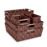 Sorbus 9 Piece Variety Size Hand-Woven Storage Baskets - for Home & Closet Organization
