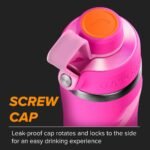 Gatorade 22oz Stainless Steel Twist Cap Water Bottle - Gray: Portable Drinkware, 22oz Capacity - Image 4