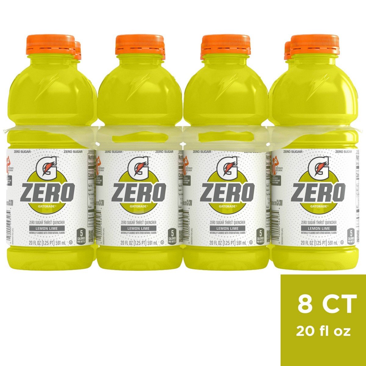 GUEST_5d814db1-90b5-489a-8739-5e8e6b542240.jpg Gatorade G Zero Lemon Lime Sports Drink - 8pk/20 fl oz Bottles: Low Calorie, Non-Caffeinated - Image 1