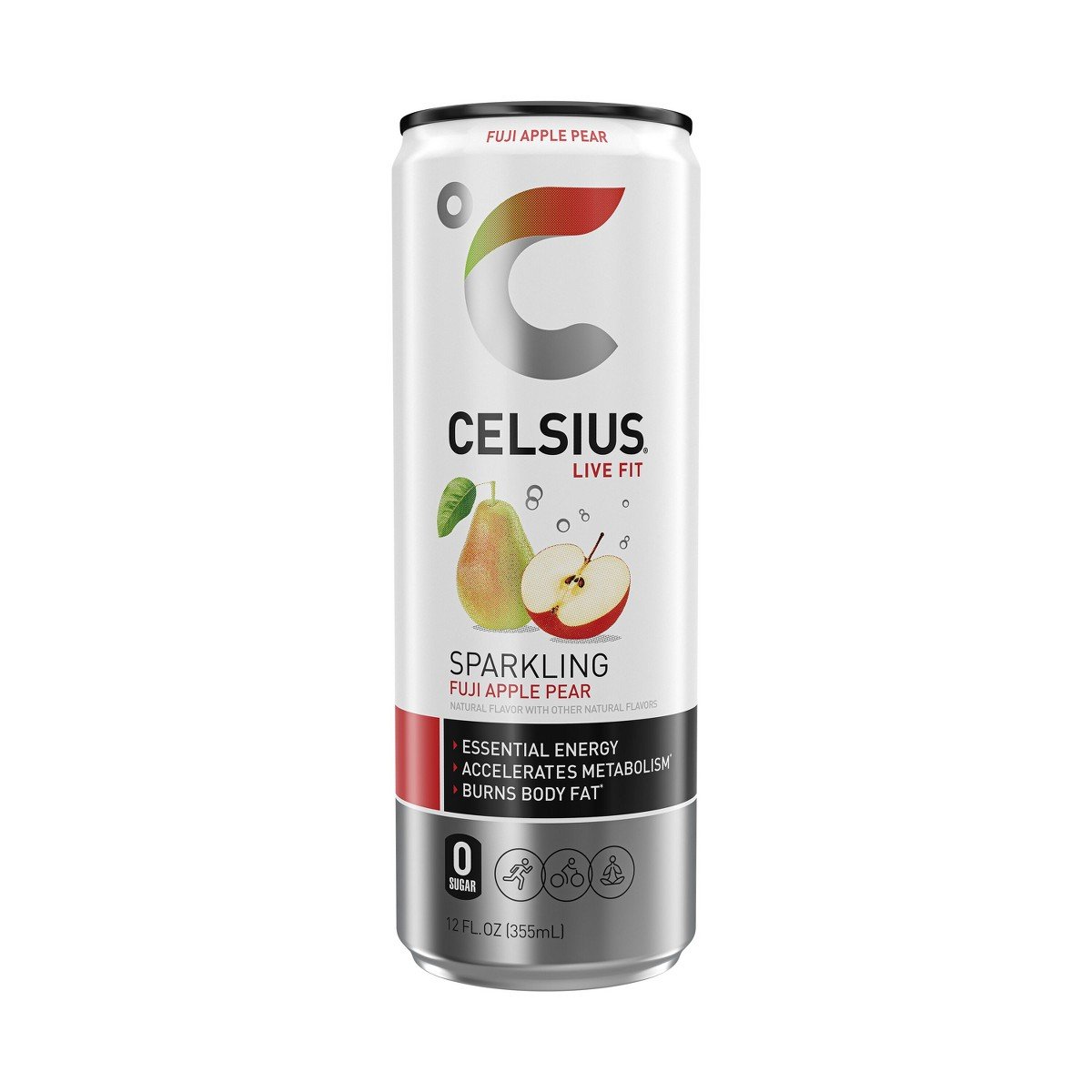 GUEST_5e737679-e401-40f4-a108-f81eddc05785.jpg CELSIUS Sparkling Fuji Apple Pear Functional Energy Drink - 12 fl oz Can - Image 1