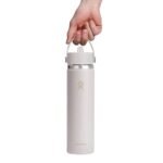 Hydro Flask 24 fl oz Stainless Steel Wide Mouth Flex Straw Water Bottle - Ivory - Image 3