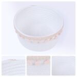 REGALWOVEN 2 Pack Woven Storage Basket, Shelf Closet Storage Bin for Key Tray Bowl for Entryway Desk, Catchall Home Decor Pink 8.1*3.7in - Image 2
