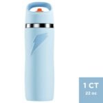 Gatorade 22oz Stainless Steel Water Bottle with Straw - Blue: Portable Drinkware, Light Blue