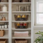 Casafield (Set of 2) Water Hyacinth Pantry Baskets with Handles and Chalkboard Labels - Espresso, Wide Woven Storage Baskets for Kitchen Shelves - Image 2
