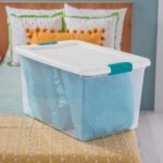 Sterilite 64 Qt Clear Plastic Stackable Storage Bin w/ White Latch Lid, 30 Pack - Image 3
