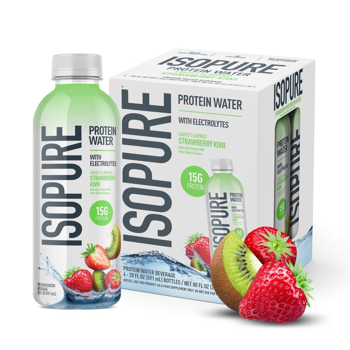 GUEST_5ffb1dfe-3aed-4941-8460-02f632a121d9.jpg Isopure Strawberry Kiwi 15g Clear Protein Water with Electrolytes - 4pk/20 fl oz: Caffeine Free - Image 1