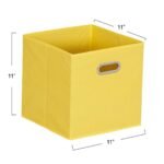 Household Essentials 11" Set of 6 Storage Bins Golden Yellow: 11x11 Decorative Storage, Polypropylene, Folds Flat - Image 5