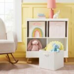 Tufted Canvas 13"x13" Storage Cube - Cloud Island™ Rainbow: Decorative Storage Bin, Canvas Material - Image 3