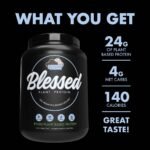 Blessed Plant Based Vegan Protein Powder - 23g of Pea Protein Powder, Dairy Free, Gluten Free, Soy Free - 30 Servings (Cookies & Cream) - Image 4