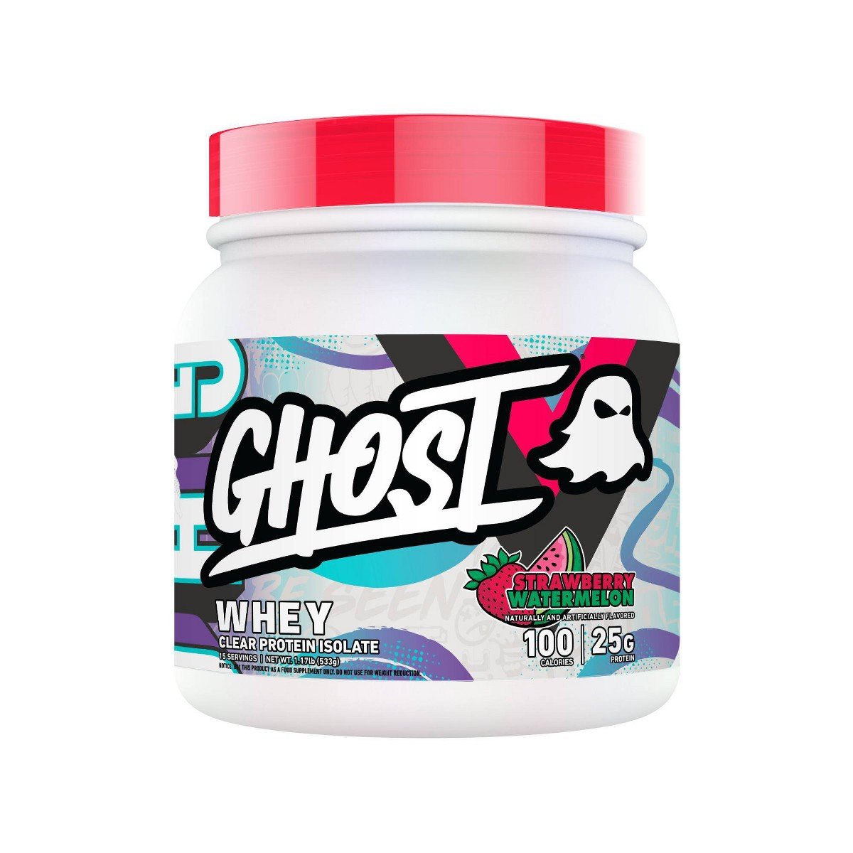GUEST_61ddc8c9-0210-4205-aa8a-621559d7f1b0.jpg GHOST Clear Whey Protein Powder Strawberry Watermelon - 533gms - Image 1