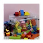 Summit Adventure 6-Pack Home Storage Bins, Plastic Container, Latching Box with Handle (Grey Handle) - Image 5