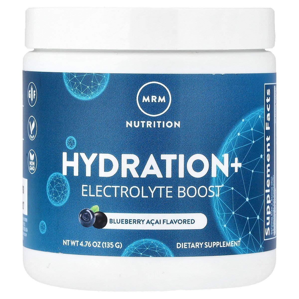 GUEST_630174ca-919c-4d00-852d-0f0d99cbdeaa.jpg MRM Nutrition Hydration+ Electrolyte Boost, Blueberry Acai, 4.76 oz (135 g) - Image 1