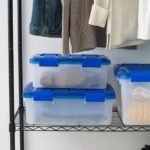 IRIS 16qt 6pk WeatherPro Plastic Storage Bin: Stackable, Lidded, Transparent, Portable, Under Bed Storage, Built-In Handles - Image 5