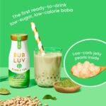 BUBLUV Bubble Tea Matcha Soy Latte with Jelly Pearls - 9.5 fl oz: Sugar-Free, Vegan, Gluten-Free - Image 2