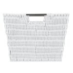 Simplify Large Rattan Tote with Sterling Silver Handles Gray: Decorative Storage Bin, 15"x13"x10", No Assembly Required - Image 3