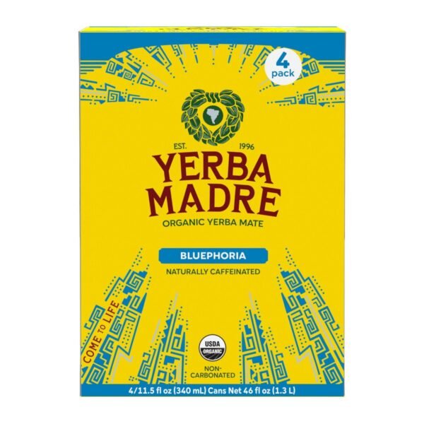 Yerba Madre Yerba Mate Bluephoria - 4pk/46 fl oz