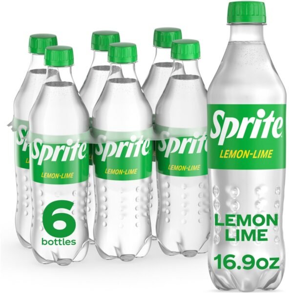 Sprite Soda - 6pk/16.9 fl oz Bottles: Non-Caffeinated, Citrus