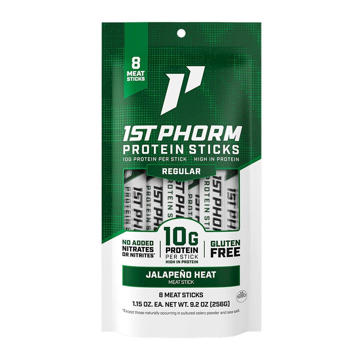 GUEST_653cc54b-bb10-44cb-ad73-71ff21920e98.jpg 1st Phorm Jalapeno Heat Protein Meat Sticks - 9.2oz/8ct - Image 1