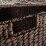 Casafield Rolling Filing Cabinet, Espresso Dark Brown - Water Hyacinth Hanging File Folder Organizer on Wheels, Home Office Storage - Image 5