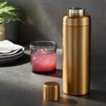 Metal Cocktail Shaker Gold - Threshold™: Stainless Steel, 25oz Capacity, Lacquered Finish, Barware Accessory - Image 2
