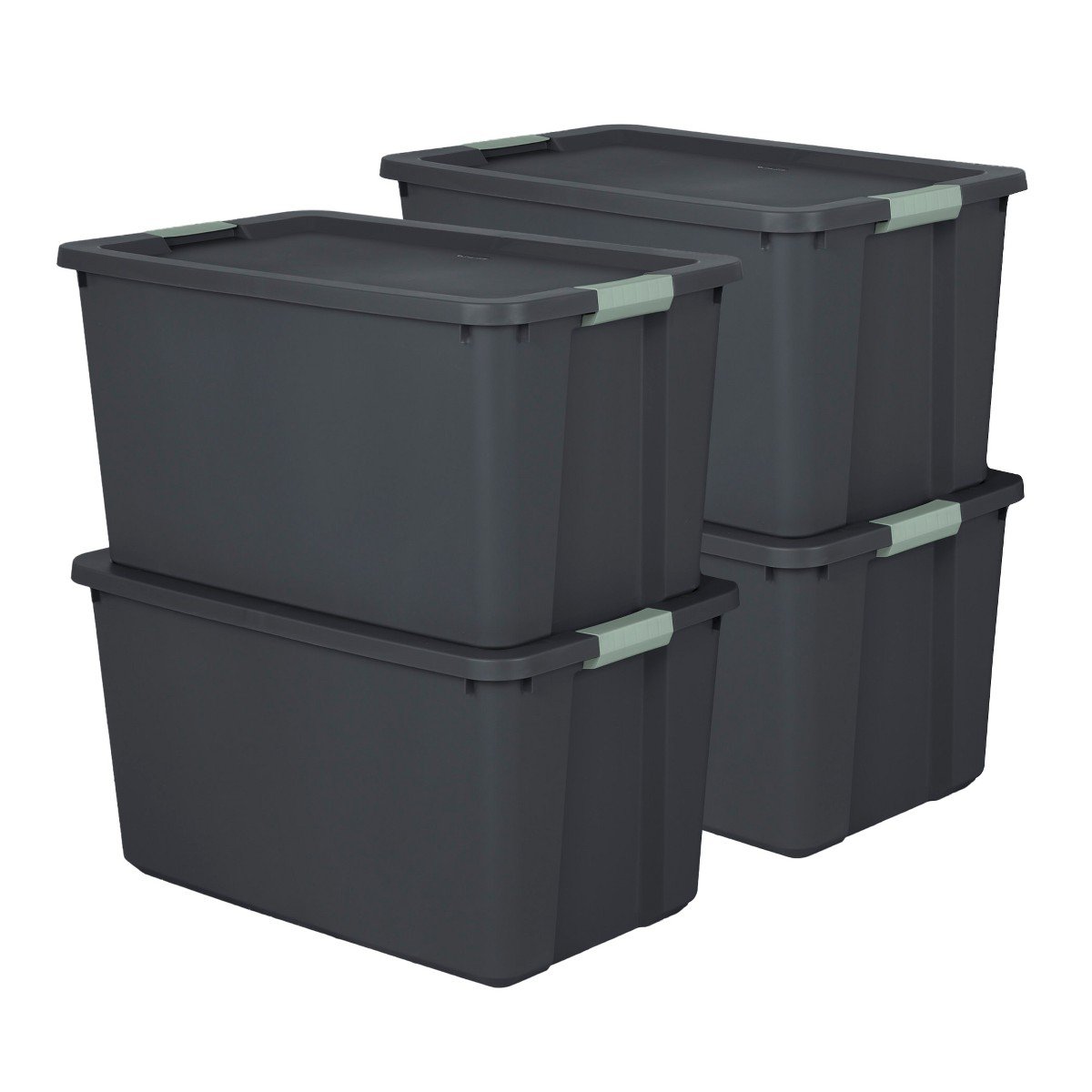 GUEST_66fc5556-2986-45a8-af06-11befb498a75.jpg Sterilite 4 Pack 34 Gallon Latch Tote, Stackable Plastic Storage Bin Container - Image 1
