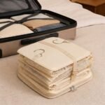 Alilang 3 Shelf Hanging Closet Organizer with Zipper Storage Compartment and Hooks - Beige - Image 4