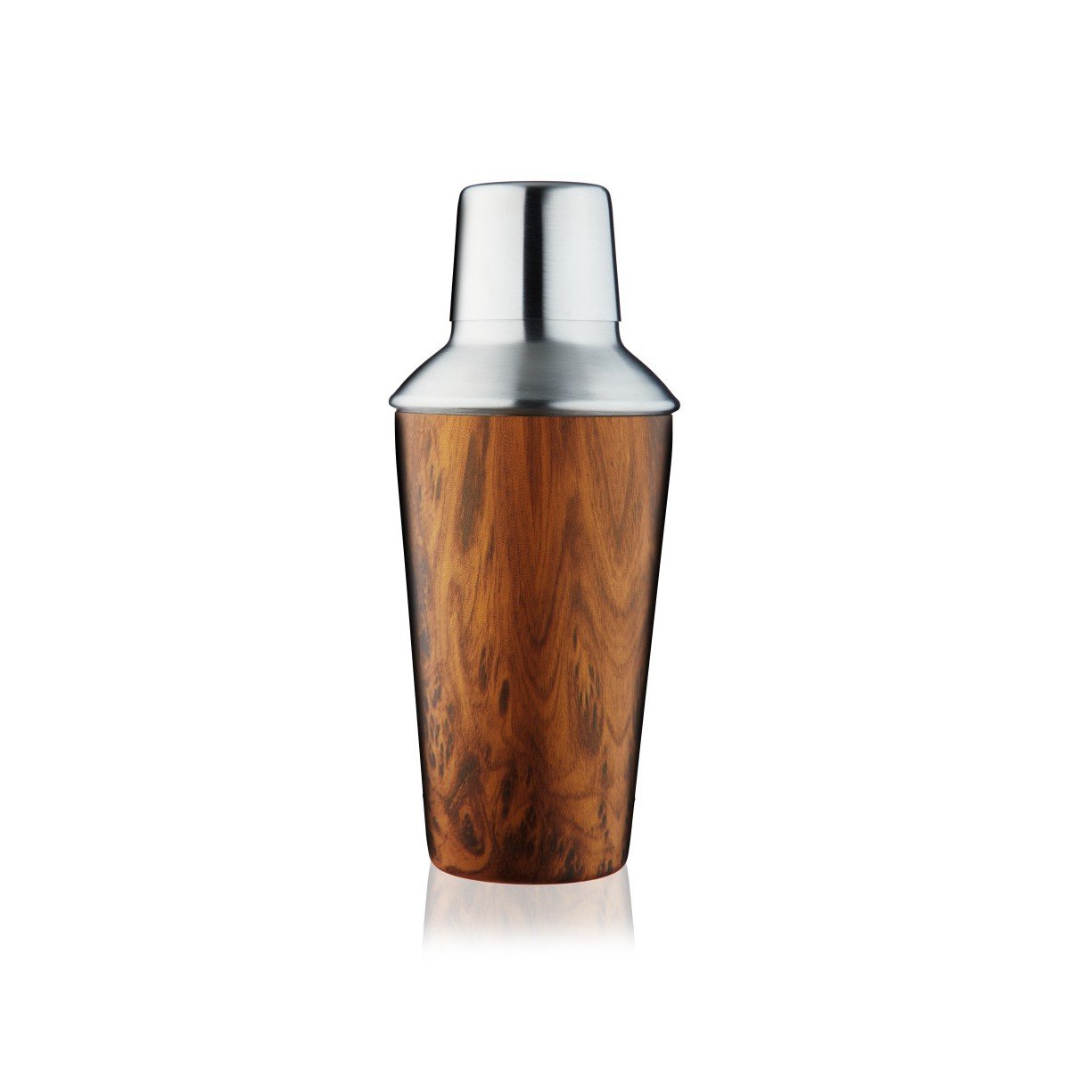 GUEST_67968cfb-1405-47a9-981b-49f7ecf96287.jpg True Stainless Steel Cocktail Shaker with Built-in Strainer & Jigger Cap, Drink Mixer for Vodka Cocktails, Margaritas, Martinis, 20 oz, Wood Pattern - Image 1