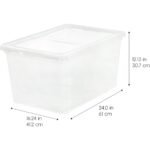 IRIS 58 Qt Storage Bins with Lids, Clear Stackable Containers, 4Pk - Image 6
