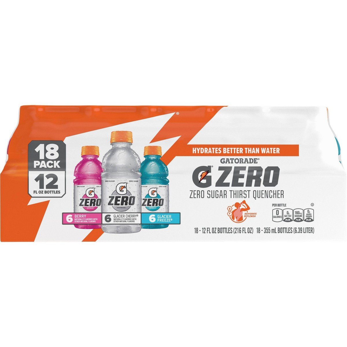 GUEST_681a29d2-29f1-4449-b72b-39ad46e74055.jpg Gatorade Zero Mixed Flavor Variety Pack Sports Drink - 18pk/12 fl oz Bottles: Non-Caffeinated, Sugar-Free - Image 1