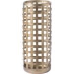 Vintiquewise Round Metal Woven Umbrella Storage Stand - Image 4