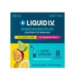 Liquid I.V. Hydration Multiplier Variety Pack, Lemon Lime & Passion Fruit, 30ct
