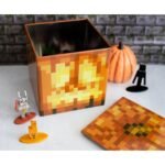 Ukonic Minecraft Jack O'Lantern Tin Storage Box Cube Organizer with Lid | 4 Inches - Image 3