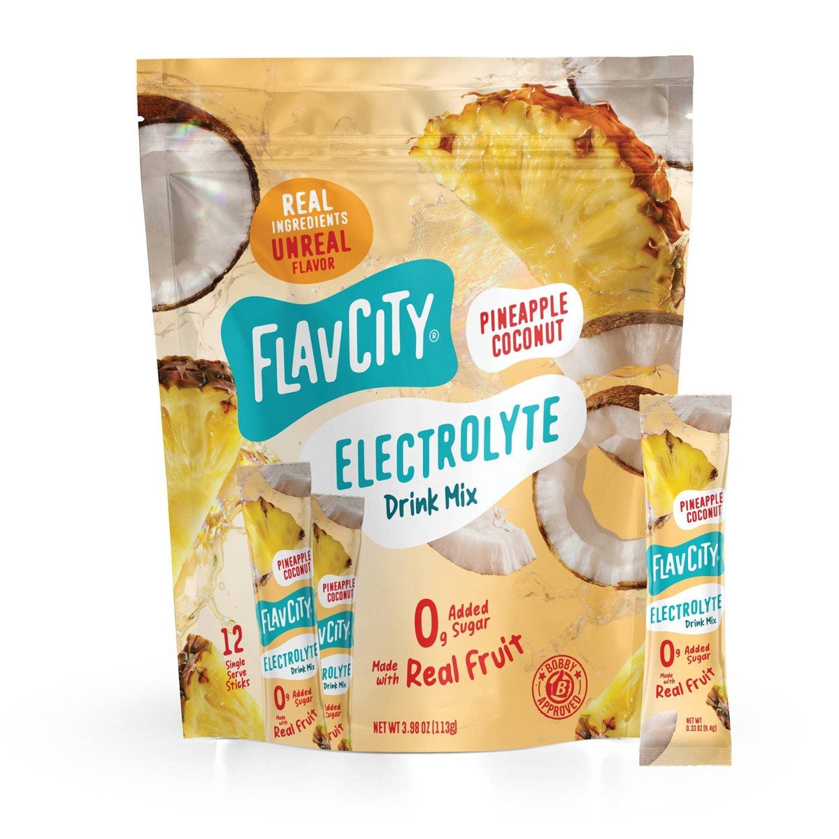 GUEST_68b1109b-8f92-4d76-a65c-af291217810e.jpg FlavCity Hydration Electrolyte Supplement Powder - Pineapple Coconut - 3.9oz/12ct - Image 1