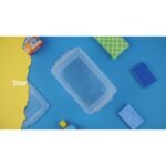 IRIS 2.7 Qt Storage Bin with Secure Buckle-up Lid, Stackable, for Stationeries, Crafts, Toys, 10Pk - Image 2