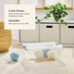 15qt Clear Storage Bin with Latches - Brightroom - Image 4