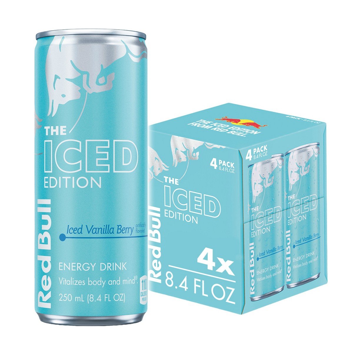GUEST_699a02e6-fd71-4eb5-8bfb-d45c0686f865.jpg Red Bull Iced Edition Energy Drink - Iced Vanilla Berry - 4pk/8.4 fl oz Cans: Low Fat, No Artificial Flavors, Caffeinated - Image 1