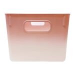 Isaac Jacobs 2pk 7"x8.11" Decorative Storage Ombre Bin Pink - Image 4