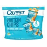 Quest Nutrition Protein Chips - Cheddar & Sour Cream - 4ct: 4.5 Net Weight, 20g Protein Per Serving, Ready to Eat
